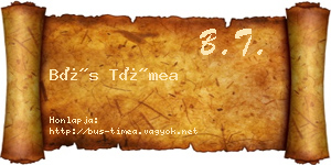Bús Tímea névjegykártya