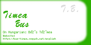 timea bus business card