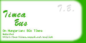 timea bus business card